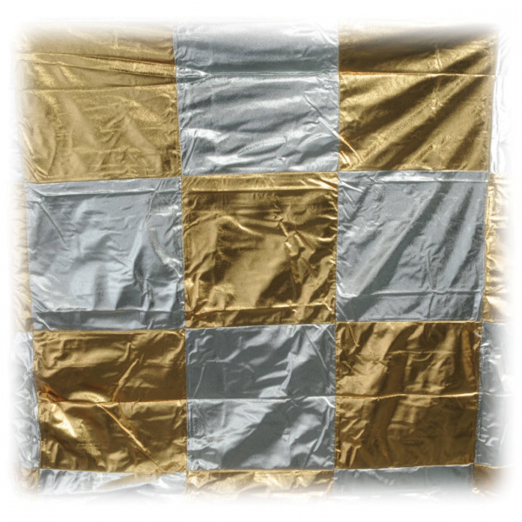 6x6 Silver Gold Checker Lame