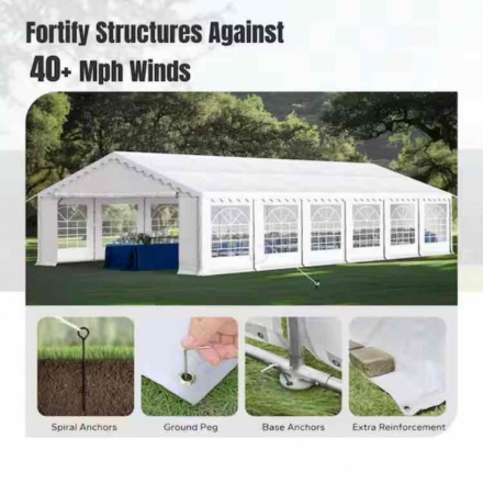 20 ft x 40 ft Outdoor Wedding Party Tent with white removable sidewalls
