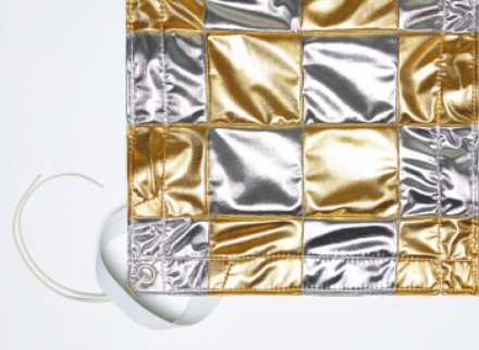 6x6 Silver and Gold Checkered Lamae